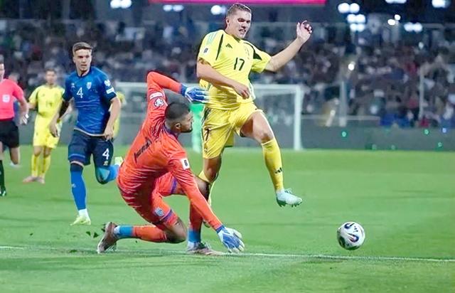 瑞典队在欧洲杯赛场上努力拼搏